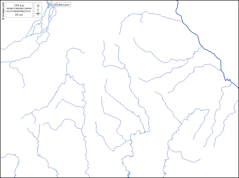 Burkina Faso : d-maps.com: mappa gratuita, mappa muta gratuita, cartina muta gratuita : litorali, idrografia