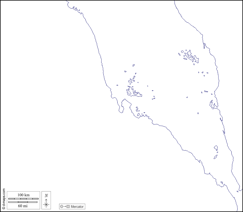 Eritrea : d-maps.com: mappa gratuita, mappa muta gratuita, cartina muta gratuita : litorali, bianco