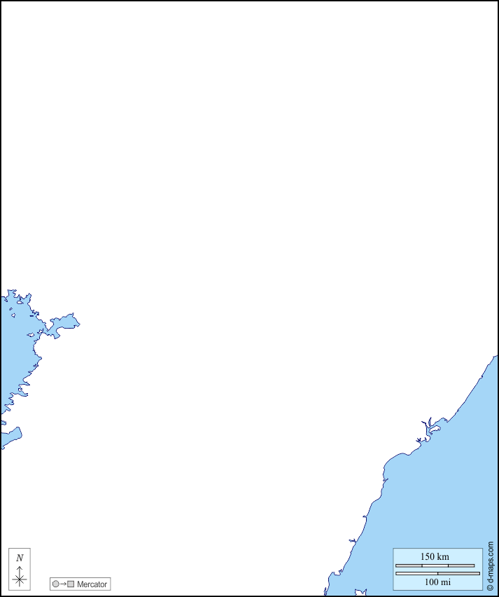 肯尼亚 : d-maps.com: 免费地图, 免费的空白地图, 免费的轮廓地图, 免费基地地图 : 海岸