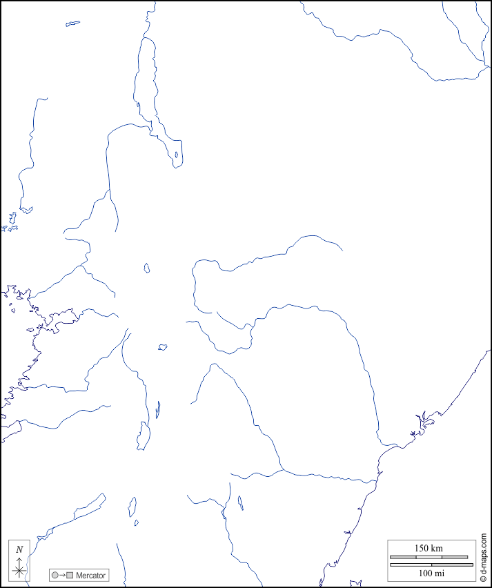 肯尼亚 : d-maps.com: 免费地图, 免费的空白地图, 免费的轮廓地图, 免费基地地图 : 海岸, 水文学, 白