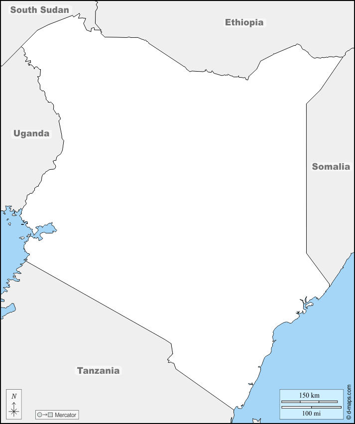 केन्या : d-maps.com: नि: शुल्क मानचित्र, नि: शुल्क रिक्त नक्शा, नि: शुल्क रूपरेखा मानचित्र, नि: शुल्क आधार मानचित्र
 : सीमाओं, नाम