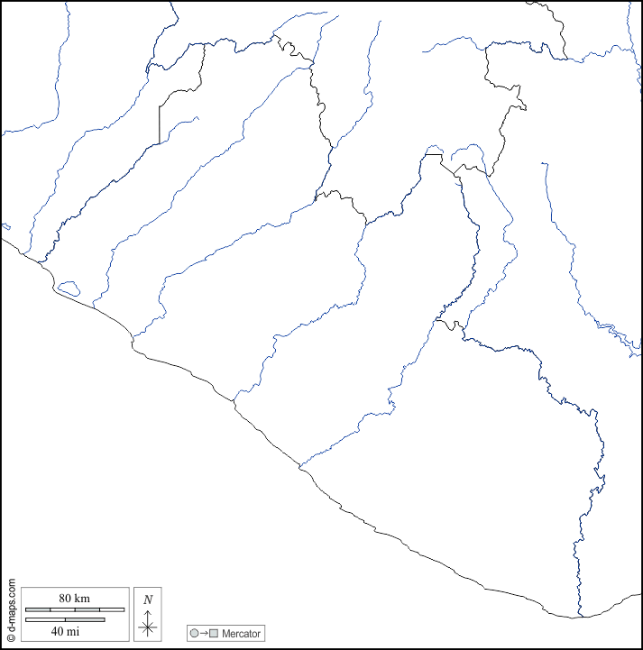 लाइबेरिया : d-maps.com: नि: शुल्क मानचित्र, नि: शुल्क रिक्त नक्शा, नि: शुल्क रूपरेखा मानचित्र, नि: शुल्क आधार मानचित्र
 : सीमाओं, जल-सर्वेक्षण, सफेद