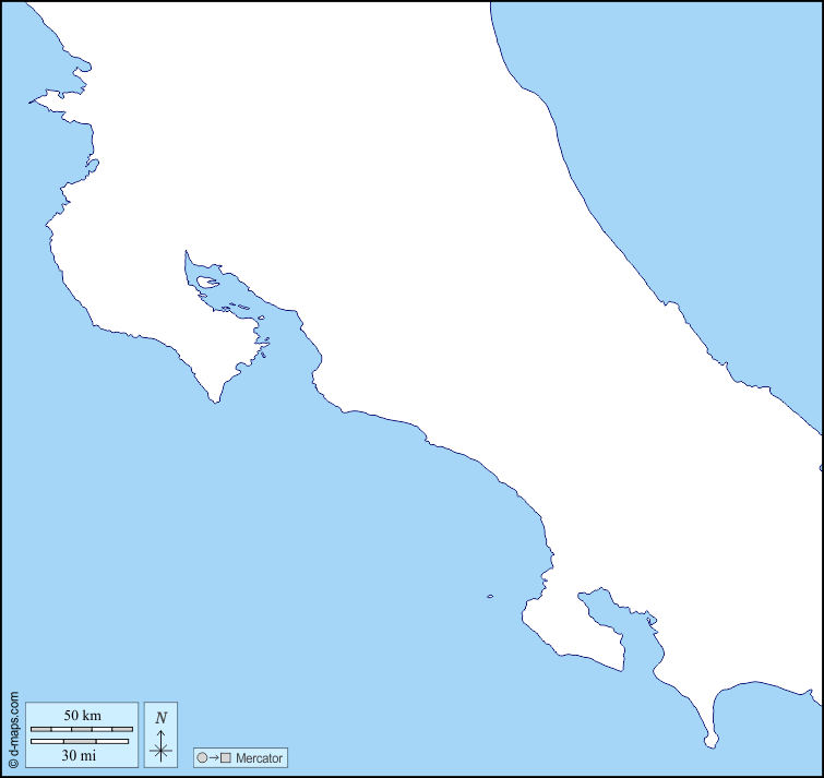 कोस्टा रिका : d-maps.com: नि: शुल्क मानचित्र, नि: शुल्क रिक्त नक्शा, नि: शुल्क रूपरेखा मानचित्र, नि: शुल्क आधार मानचित्र
 : तटों