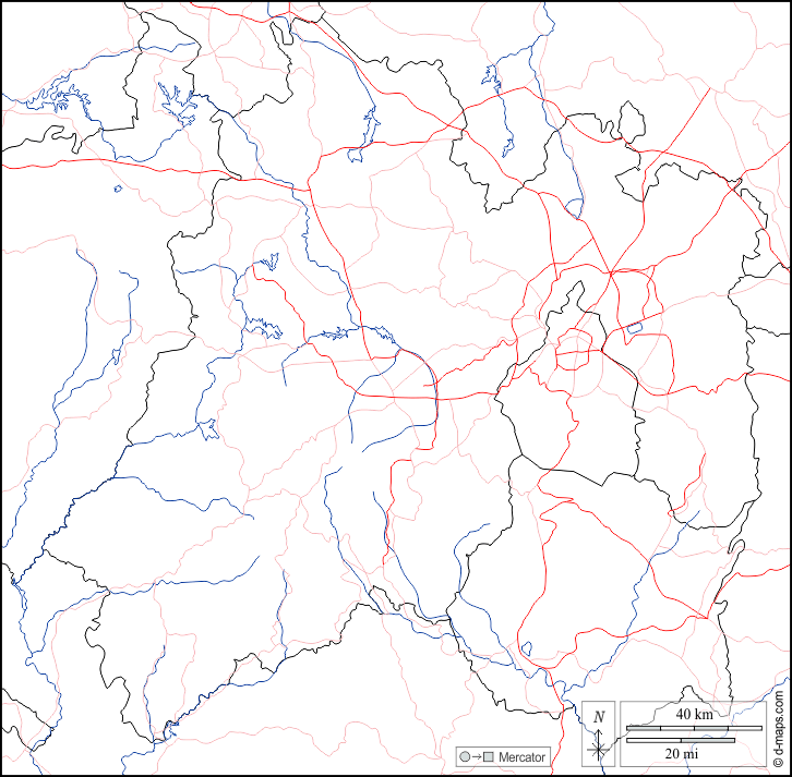 Mexico : d-maps.com: mappa gratuita, mappa muta gratuita, cartina muta gratuita : frontiere, idrografia, strade, bianco