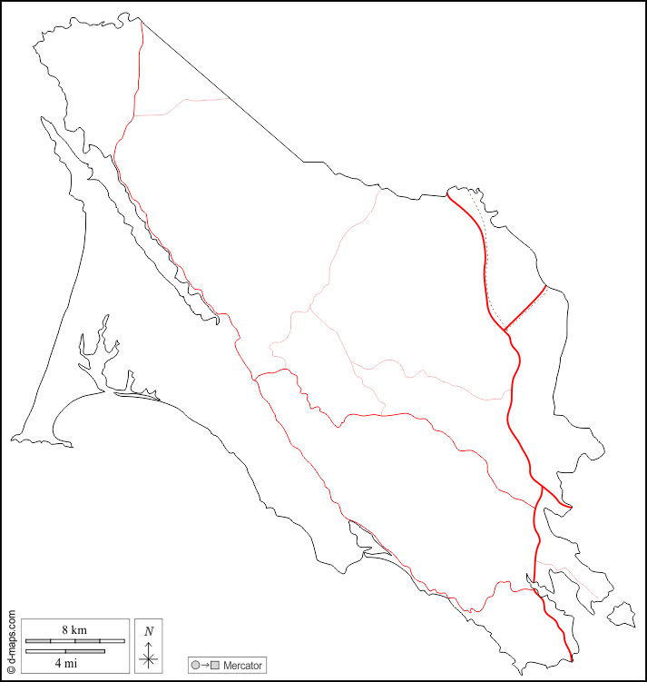マリン郡 無料地図 無料の空の地図 無料のアウトラインマップ 無料のベースマップ 輪郭 道路ホワイト