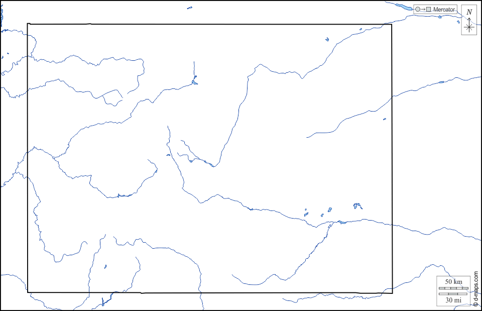 Colorado : d-maps.com: mappa gratuita, mappa muta gratuita, cartina muta gratuita : limiti, idrografia