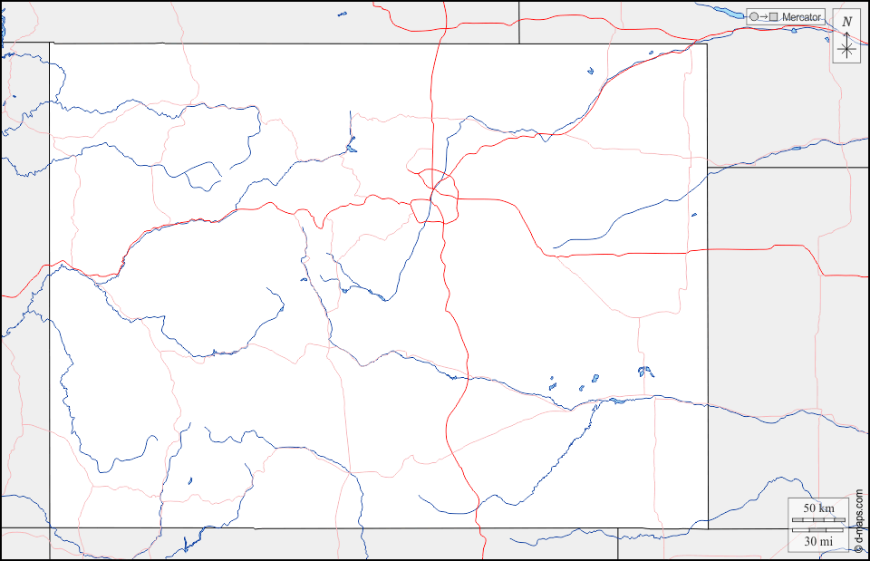 Colorado : d-maps.com: mappa gratuita, mappa muta gratuita, cartina muta gratuita : frontiere, idrografia, strade