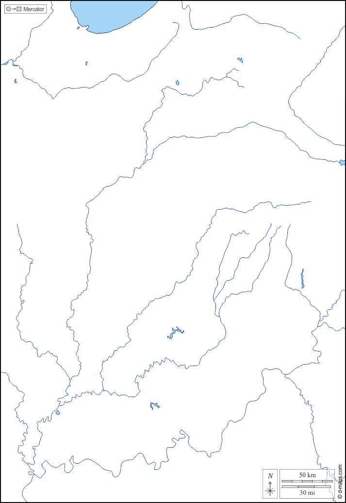 Indiana : d-maps.com: mappa gratuita, mappa muta gratuita, cartina muta gratuita : litorali, idrografia