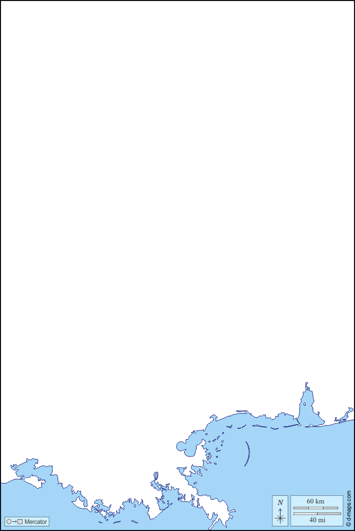 Mississippi : d-maps.com: mappa gratuita, mappa muta gratuita, cartina muta gratuita : litorali