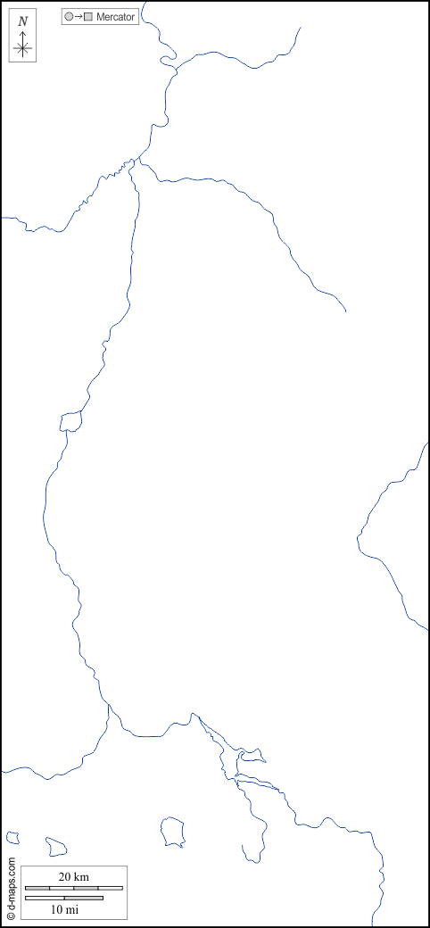 Contea di Gallatin : d-maps.com: mappa gratuita, mappa muta gratuita, cartina muta gratuita : litorali, idrografia, bianco