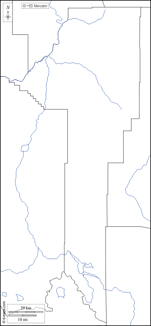 Contea di Gallatin : d-maps.com: mappa gratuita, mappa muta gratuita, cartina muta gratuita : frontiere, idrografia, bianco