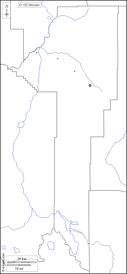 Contea di Gallatin : d-maps.com: mappa gratuita, mappa muta gratuita, cartina muta gratuita : frontiere, idrografia, principali città, bianco