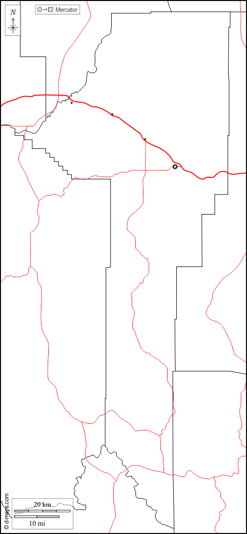 Contea di Gallatin : d-maps.com: mappa gratuita, mappa muta gratuita, cartina muta gratuita : frontiere, principali città, strade, bianco