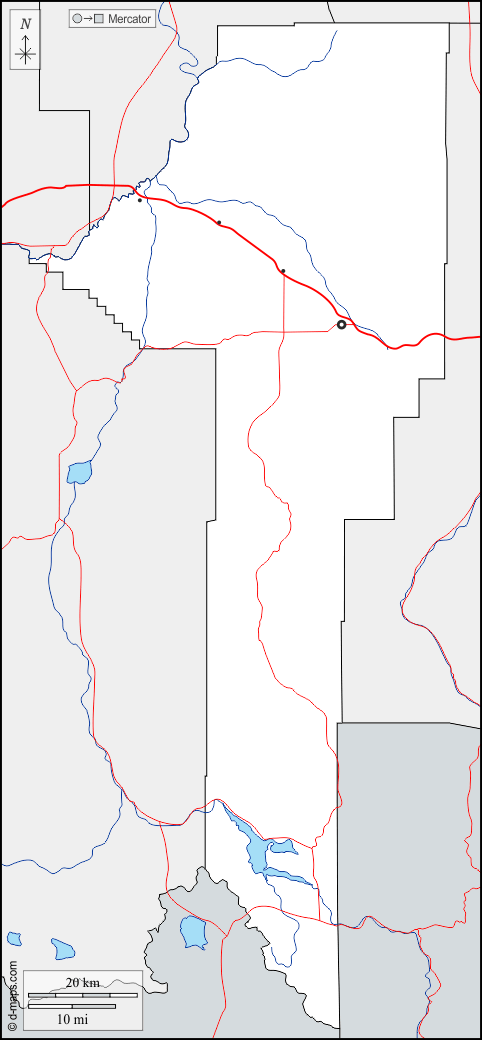 Contea di Gallatin : d-maps.com: mappa gratuita, mappa muta gratuita, cartina muta gratuita : frontiere, idrografia, principali città, strade
