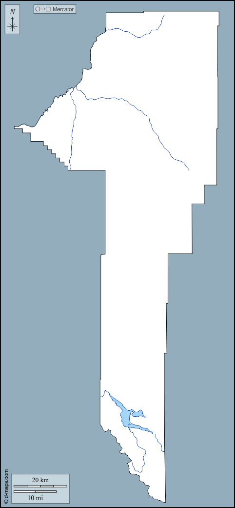 Contea di Gallatin : d-maps.com: mappa gratuita, mappa muta gratuita, cartina muta gratuita : contorni, idrografia