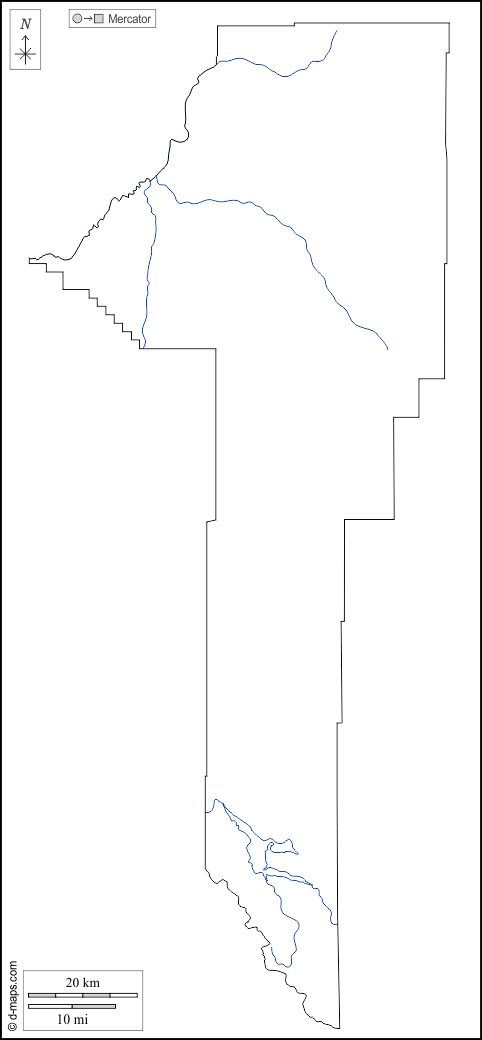 Contea di Gallatin : d-maps.com: mappa gratuita, mappa muta gratuita, cartina muta gratuita : contorni, idrografia, bianco