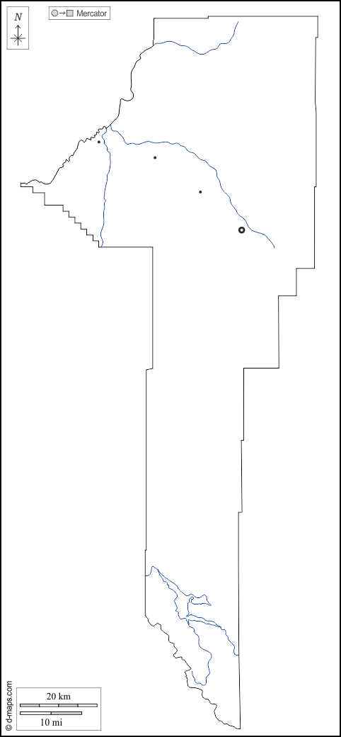 Contea di Gallatin : d-maps.com: mappa gratuita, mappa muta gratuita, cartina muta gratuita : contorni, idrografia, principali città, bianco