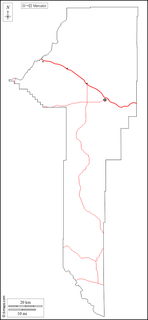 Contea di Gallatin : d-maps.com: mappa gratuita, mappa muta gratuita, cartina muta gratuita : contorni, principali città, strade, bianco