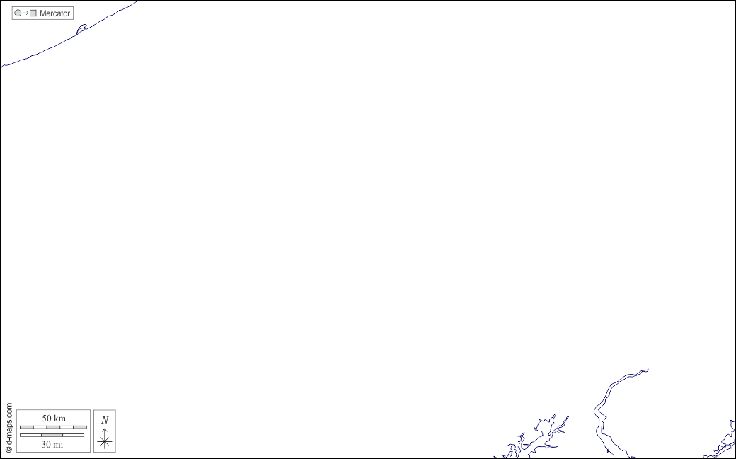 Pennsylvania : d-maps.com: mappa gratuita, mappa muta gratuita, cartina muta gratuita : litorali, bianco