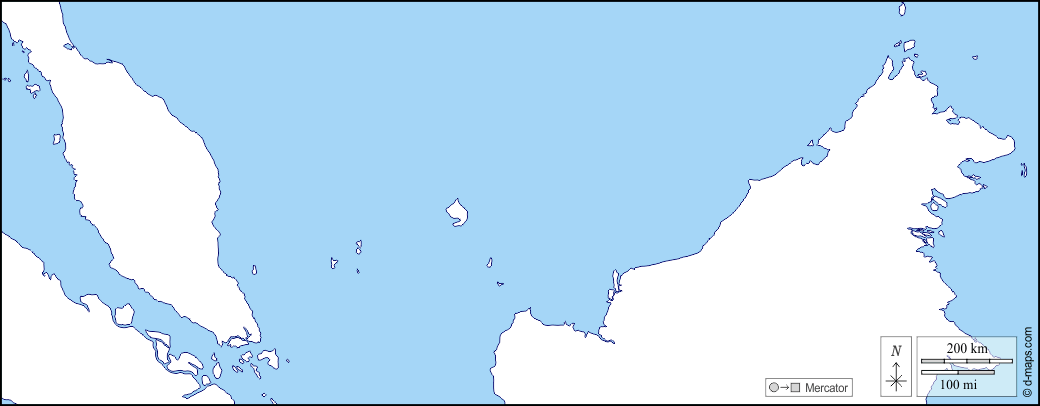 Malaysia : d-maps.com: mappa gratuita, mappa muta gratuita, cartina muta gratuita : litorali