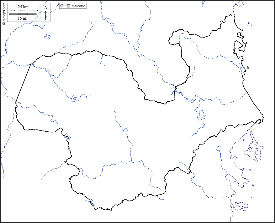 Provincia di Dak Lakx : d-maps.com: mappa gratuita, mappa muta gratuita, cartina muta gratuita : litorali, limiti, idrografia, bianco