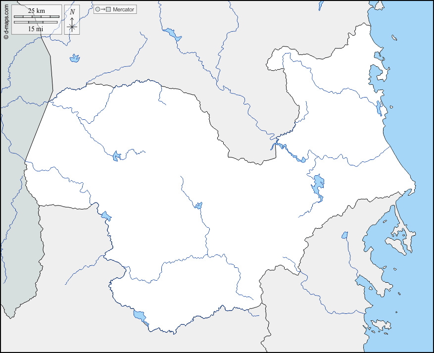 Provincia di Dak Lakx : d-maps.com: mappa gratuita, mappa muta gratuita, cartina muta gratuita : frontiere, idrografia