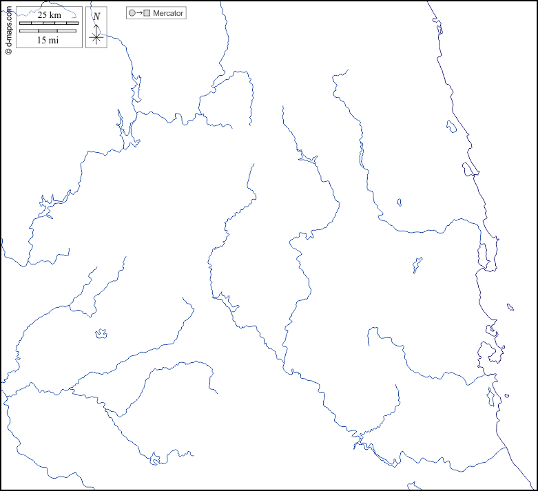 Province de Gia Lai : d-maps.com: carte géographique gratuite, carte géographique muette gratuite, carte vierge gratuite, fond de carte gratuit, formats graphiques courants : littoraux, hydrographie, blanc