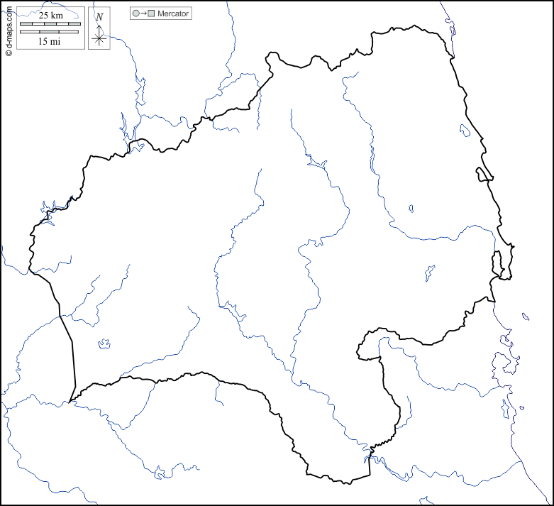 Provincia di Gia Lai : d-maps.com: mappa gratuita, mappa muta gratuita, cartina muta gratuita : litorali, limiti, idrografia, bianco