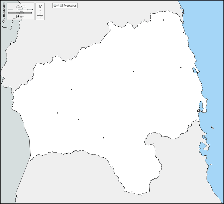 Provincia di Gia Lai : d-maps.com: mappa gratuita, mappa muta gratuita, cartina muta gratuita : frontiere, principali città