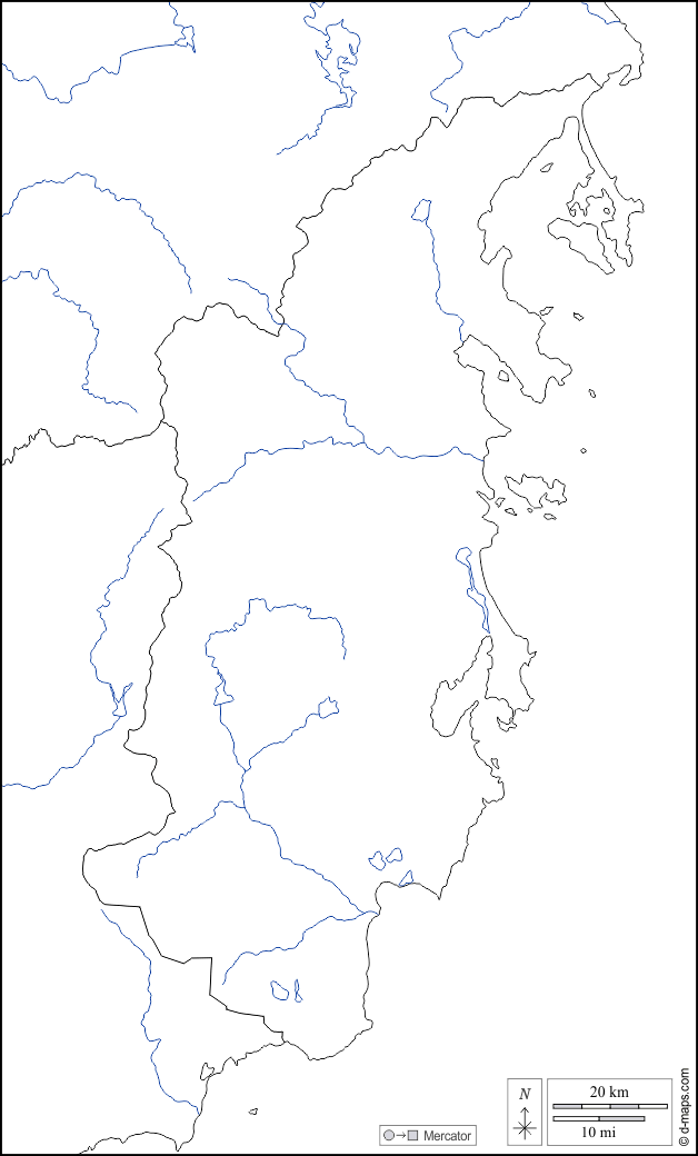 Provincia di Khanh Hoa : d-maps.com: mappa gratuita, mappa muta gratuita, cartina muta gratuita : frontiere, idrografia, bianco