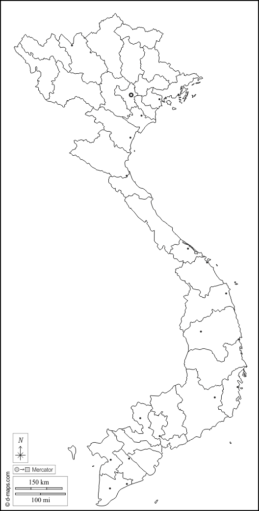 فيتنام : خريطة مجانية, خريطة خاليه من الفراغ, خريطة الخطوط العريضة, خريطة القاعدة الحرة
 : الخطوط العريضة, المحافظات, المدن الرئيسية, أبيض
