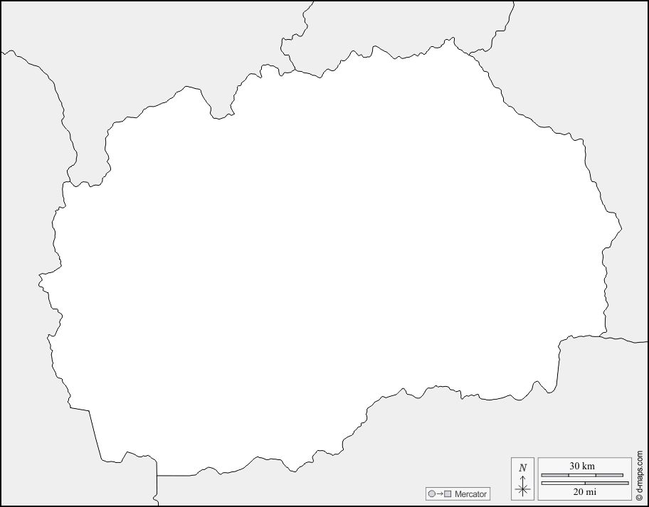 Macedonia del Nord : d-maps.com: mappa gratuita, mappa muta gratuita, cartina muta gratuita : frontiere